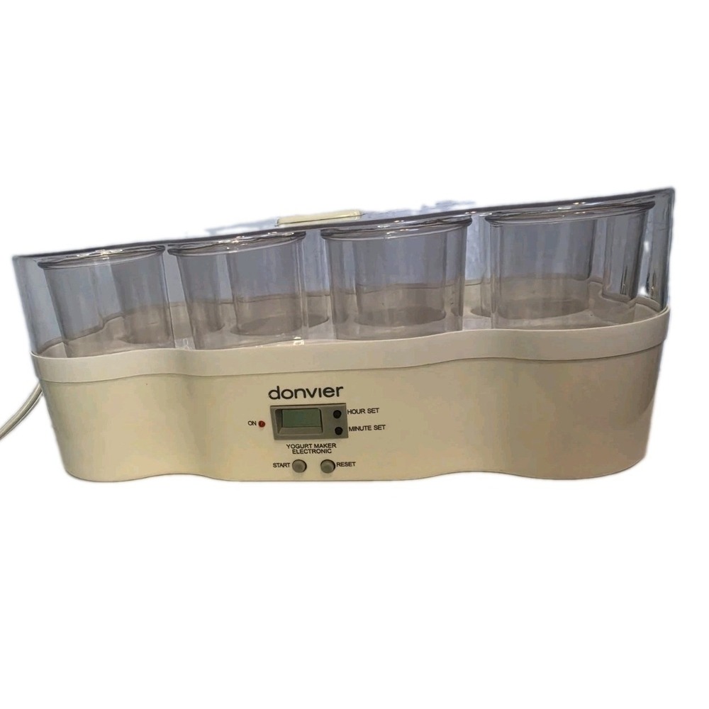 Donvier Cuisipro Electronic Yogurt Maker 8 jars electronic‎ display 837418 READ